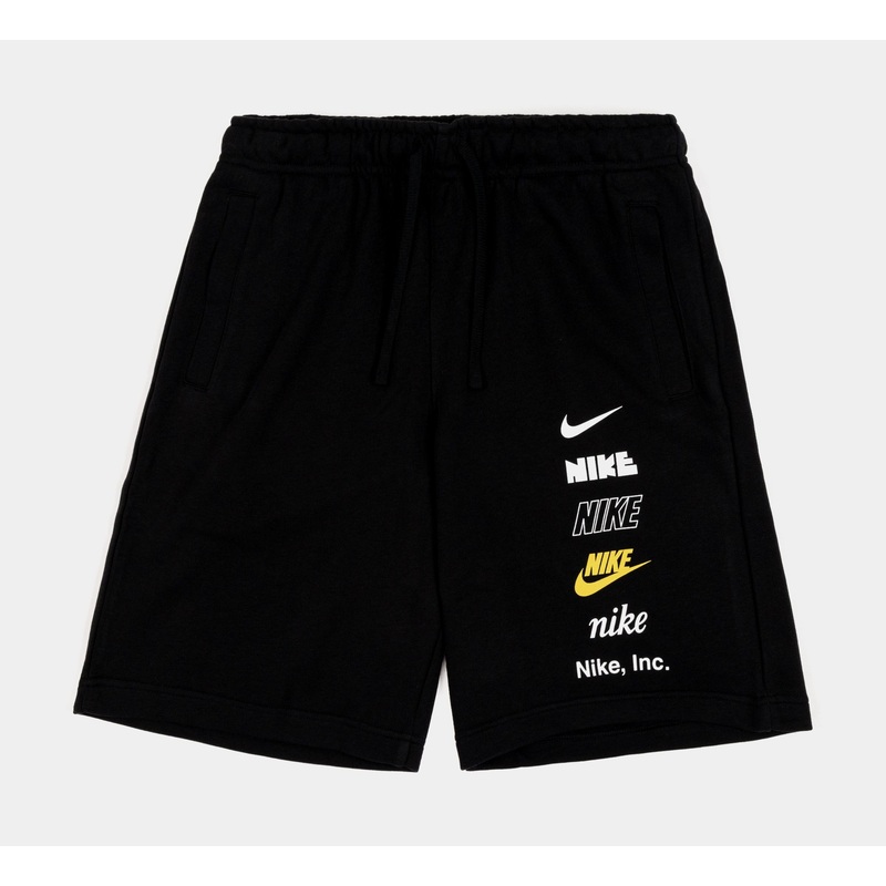 Club + MLogo Fleece Mens Shorts (Black)