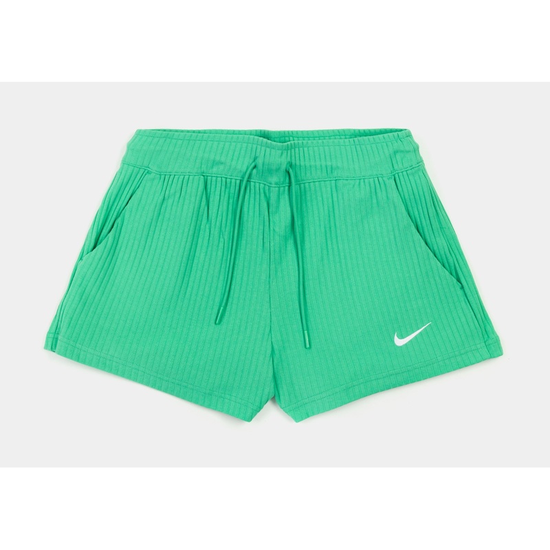 Club Rib Jersey Womens Shorts (Green)