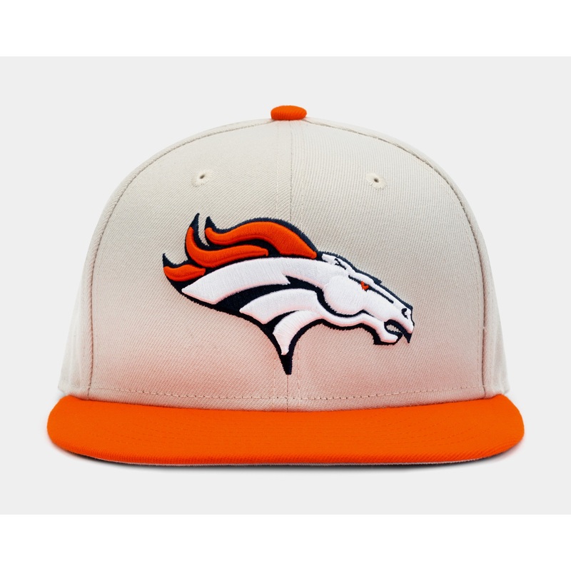 Denver Broncos World Class 59Fifty Mens Fitted Hat (Beige/Orange)