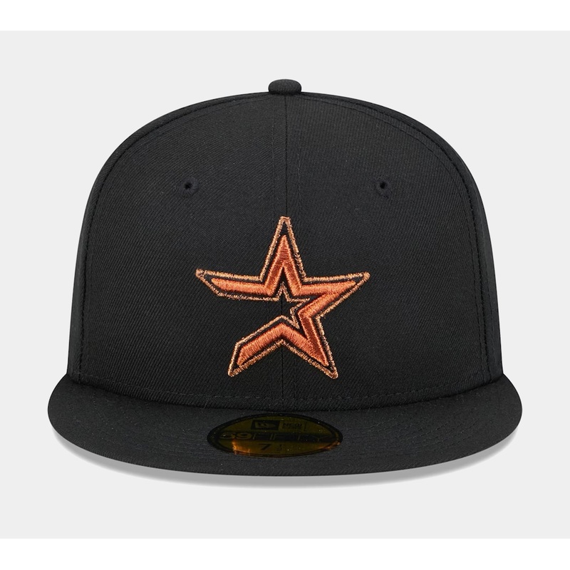 Houston Astros Metallic Pop 59FIFTY Mens Fitted Hat (Black)