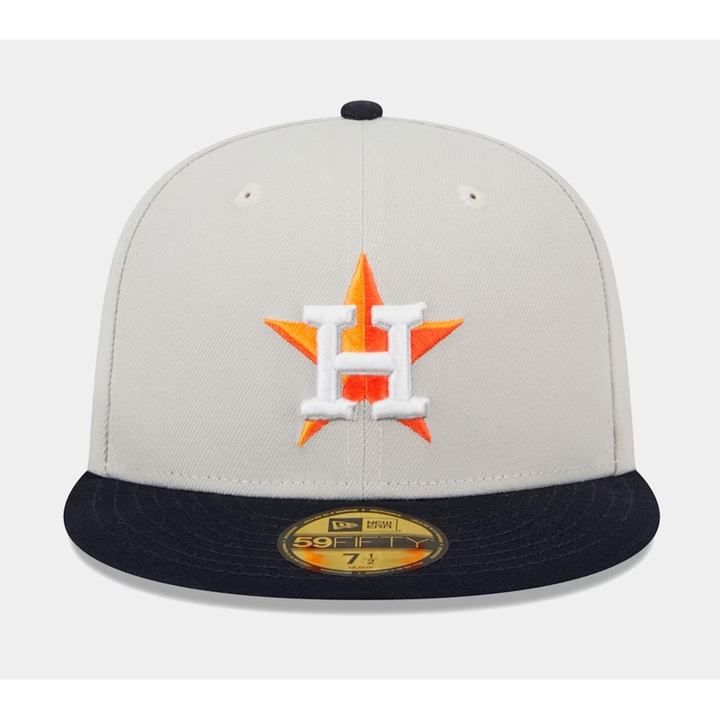 Houston Astros Varsity Letter 59FIFTY Mens Fitted Hat (Grey/Black)