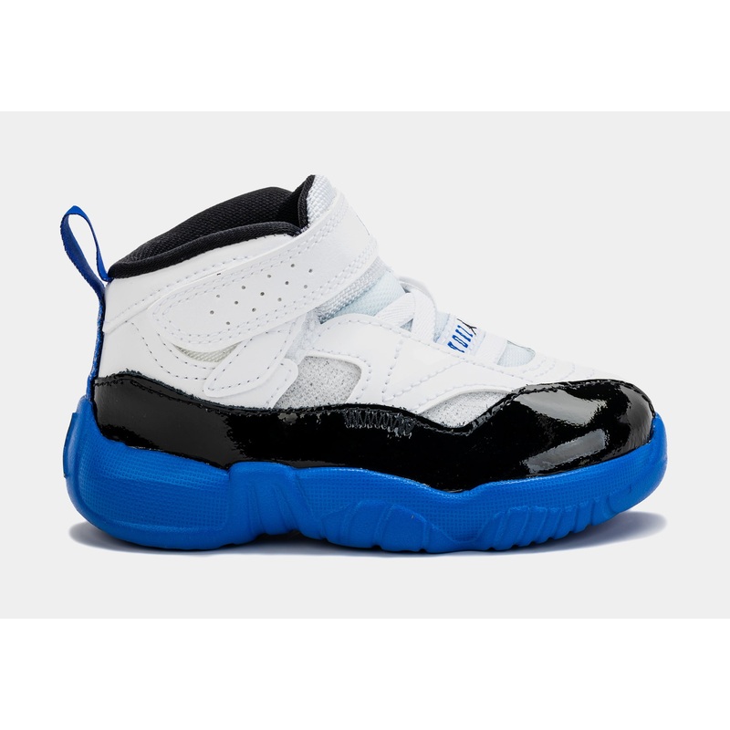 Jumpman Two Trey Infant Toddler Basketball Shoes (White/Blue)