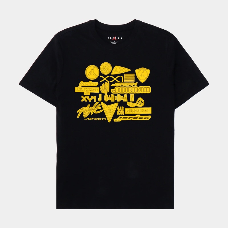 Logo GFX Mens Short Sleeve Shirt (Black/Yellow)