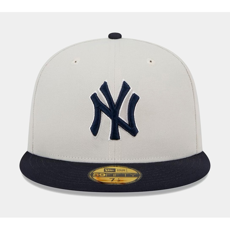 New York Yankees Varsity Letter 59FIFTY Mens Fitted Hat (Grey/Navy)