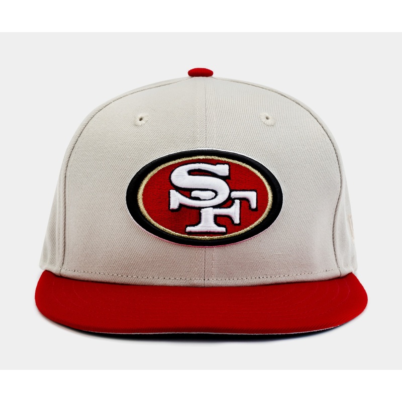 San Francisco 49ers World Class 59Fifty Mens Fitted Hat (Beige/Red)