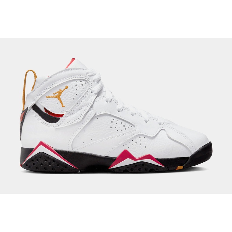Air Jordan 7 Retro Cardinal Grade School Lifestyle Shoes (White/Red) Free Shipping