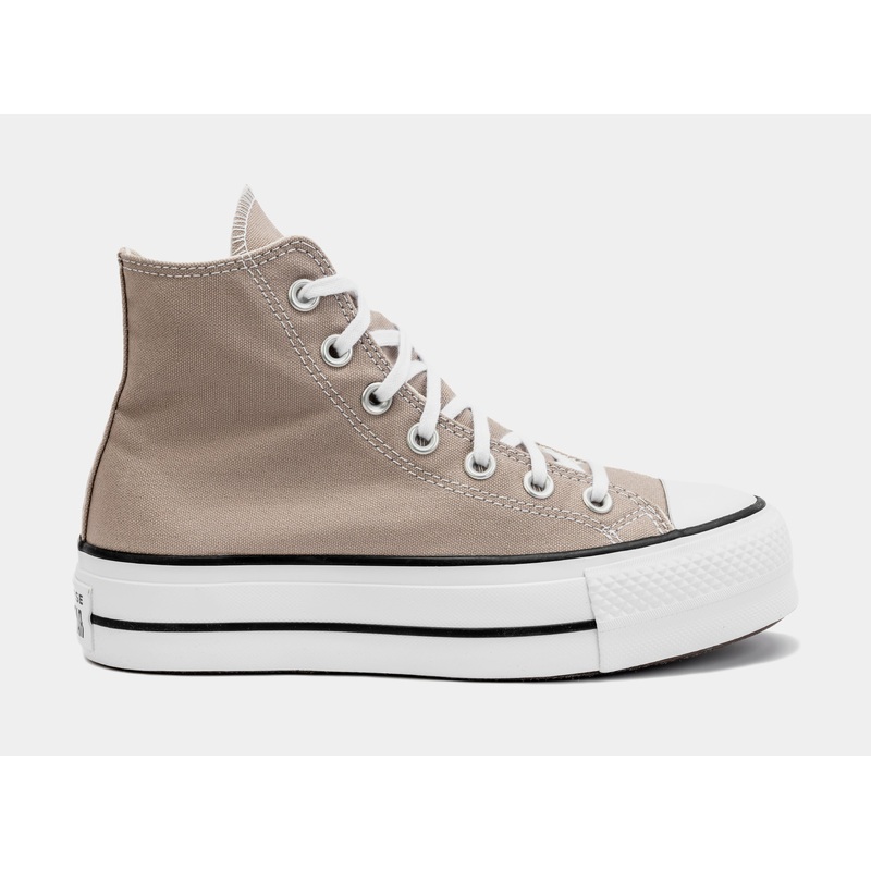 Chuck Taylor All Star Lift Platform Canvas Womens Lifestyle Shoes (Beige)