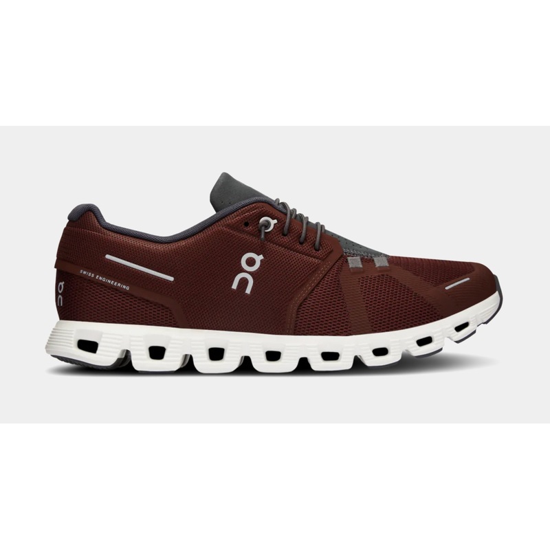 Cloud 5 Mens Running Shoes (Burgundy/White)