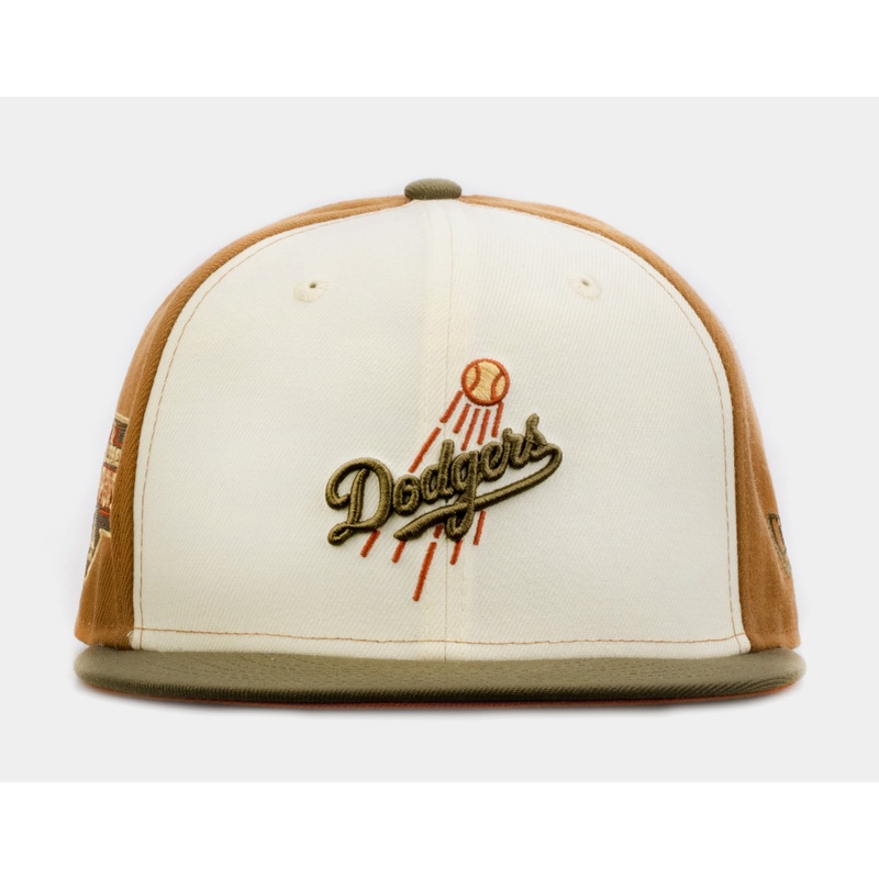 Exclusive Autumn Wheat Los Angeles Dodgers 59Fifty Mens Fitted Hat (Beige/Green)