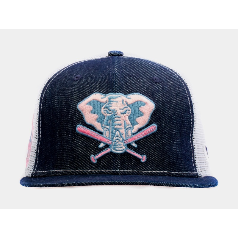 Exclusive Denim Trucker Oakland A’s 9Fifty Mens Snapback Hat (Blue/Pink)