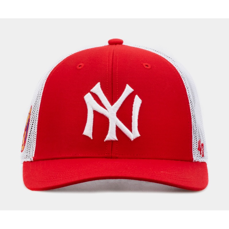 Exclusive New York Yankees Mens Trucker Hat (Red)