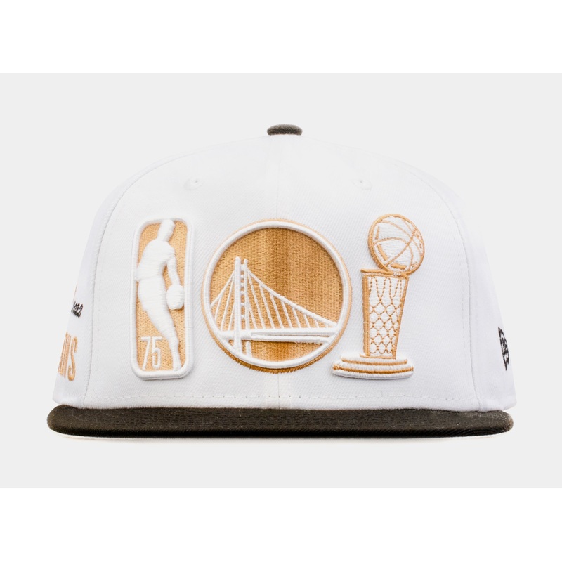 Golden State Warriors NBA Ring 2022 9Fifty Mens Snapback Hat (White)