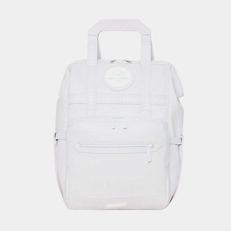 Heavy Metal Shark White Out BIZ Top Opener Mens Backpack (White)
