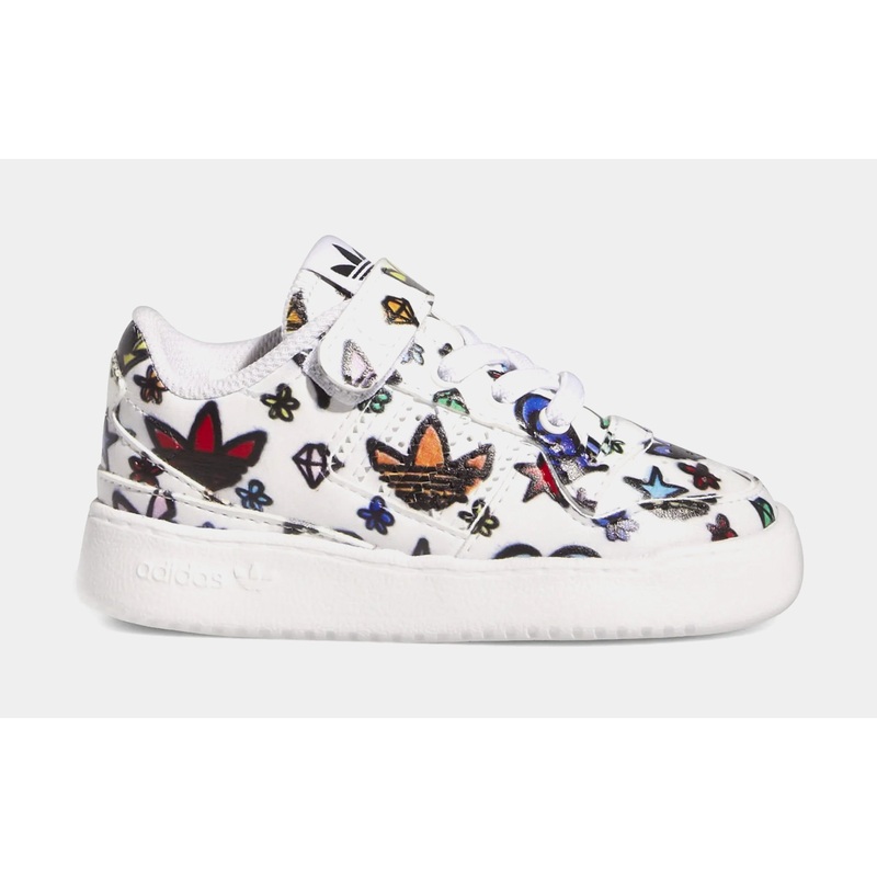 Jeremy Scott Forum 84 Low Mono Infant Toddler Lifestyle Shoes (White/Multi)