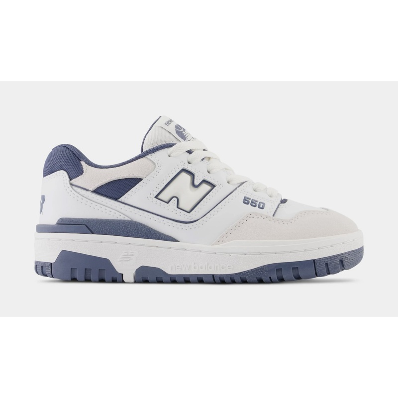550 Grade School Lifestyle Shoes (Grey/White)