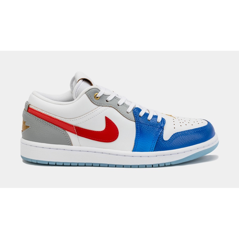 Air Jordan 1 Retro Low SE Mens Lifestyle Shoes (White/Game Royal/University)