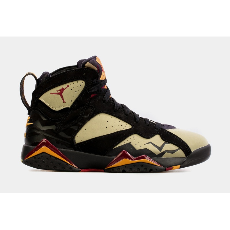 Air Jordan 7 Retro Olive Mens Lifestyle Shoes (Black/Cherrywood Red) Free Shipping
