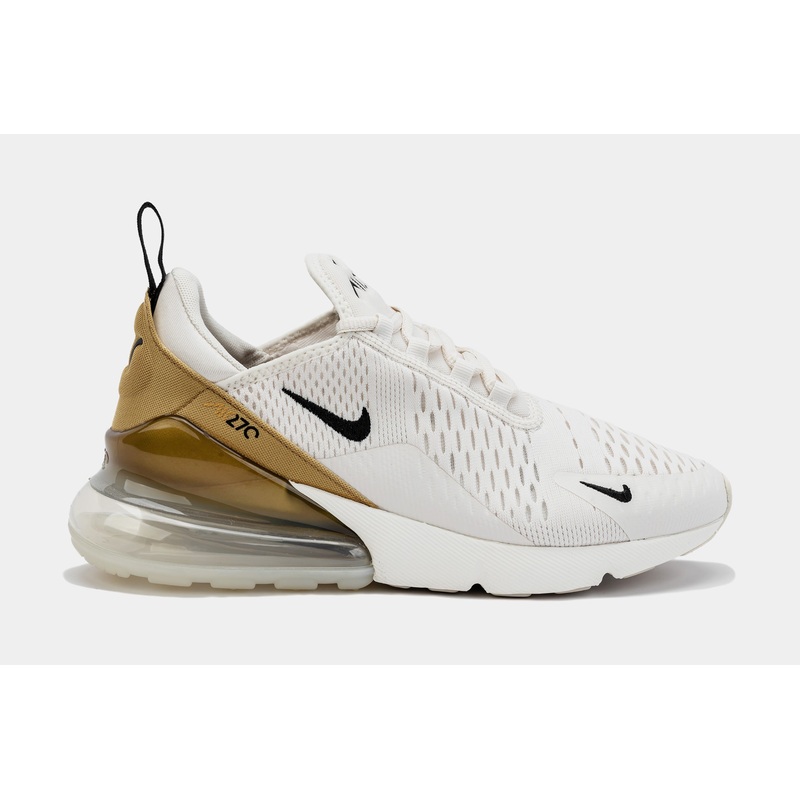 Air Max 270 Womens Running Shoes (Beige/Gold)