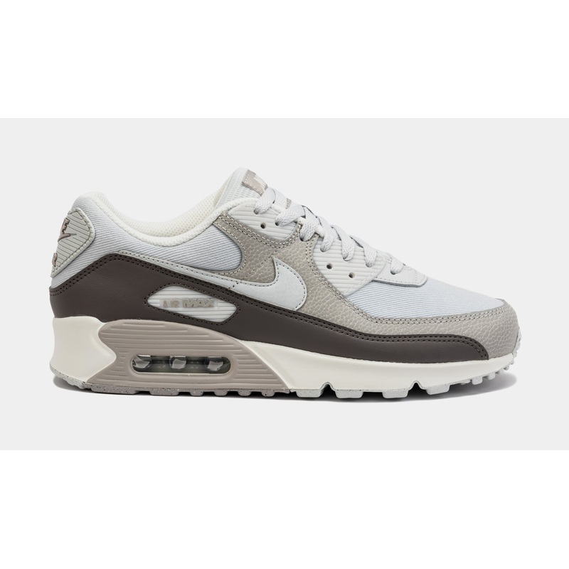 Air Max 90 Mens Running Shoes (White/Grey)