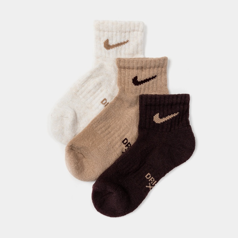 Basic Ankle Preschool Socks (Brown)