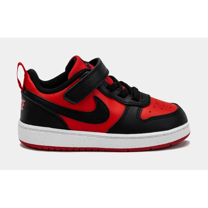 Court Borough Low Recraft Infant Toddler Lifestyle Shoes (Black/Red)
