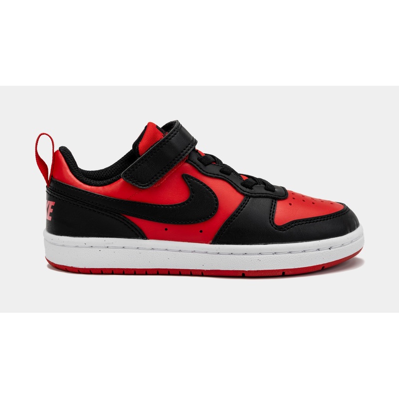 Court Borough Low Recraft Preschool Basketball Shoes (Black/Red)