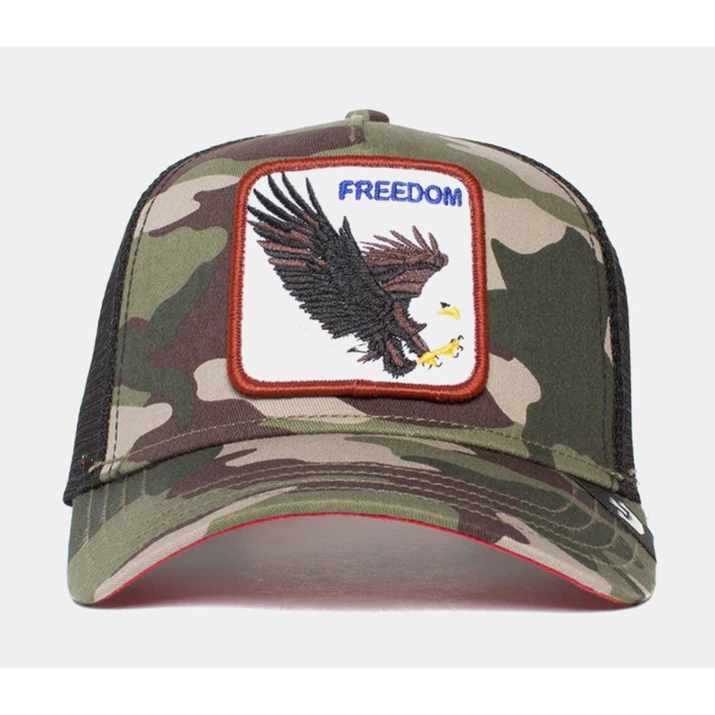 Freedom Eagle Trucker Mens Hat (Green/Brown)