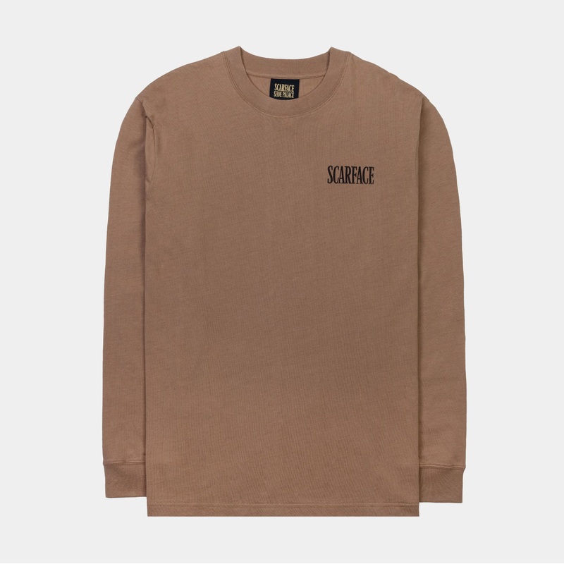 SP x Scarface Montana Mens Long Sleeve Shirt (Brown)