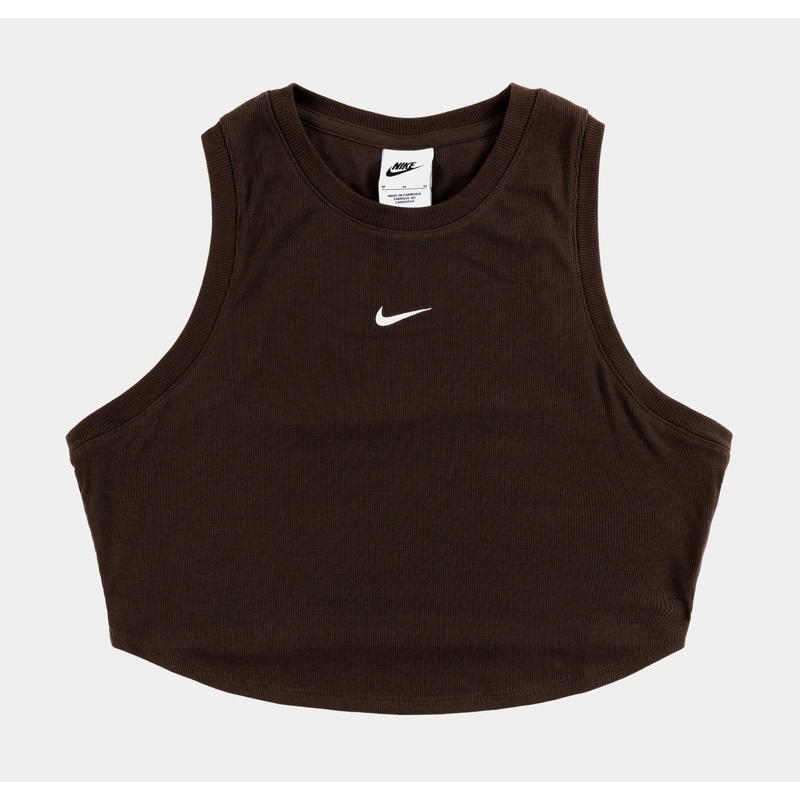 Sport Essentials Ribbed Womens Tank Top (Brown)