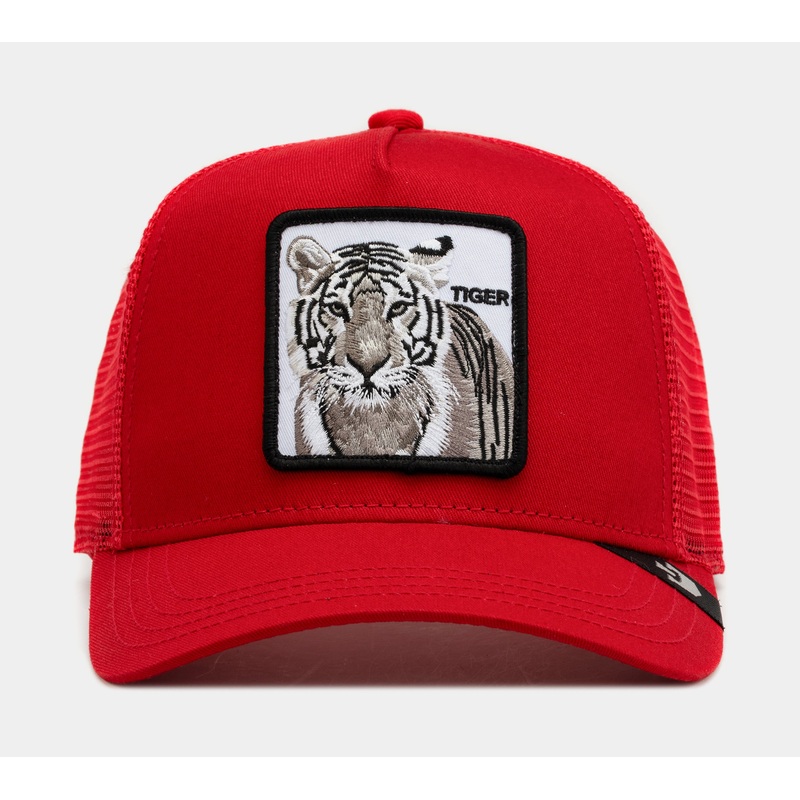 The White Tiger Trucker Mens Hat (Red)
