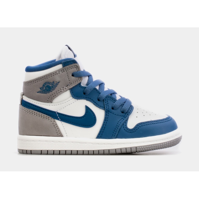 Air Jordan 1 High OG True Blue Infant Toddler Lifestyle Shoes (Blue/White) Free Shipping