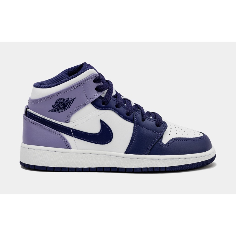 Air Jordan 1 Retro Mid Sky J Purple Grade School Lifestyle Shoes (Purple)
