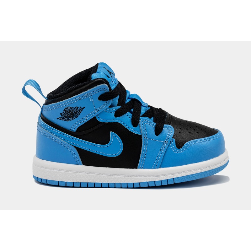 Air Jordan 1 Retro Mid University Blue Infant Toddler Lifestyle Shoes (University Blue/Black)