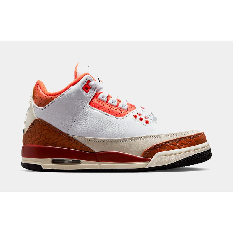 Air Jordan 3 Retro Dunk On Mars Grade School Lifestyle Shoes (Orange/White)