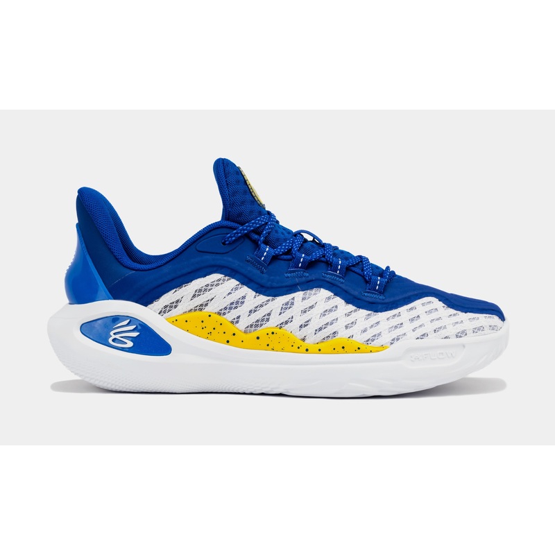 Curry Flow 11 Dub Nation Mens Basketball Shoes (White/Royal Blue)