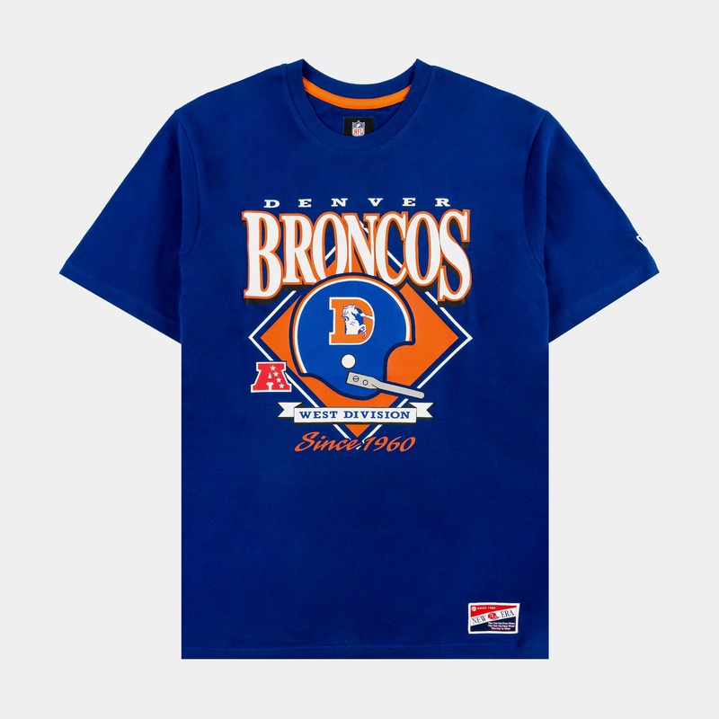 Denver Broncos Mens Short Sleeve Shirt (Blue)