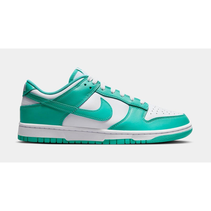 Dunk Low Mens Basketball Shoes (White/Clear Jade)