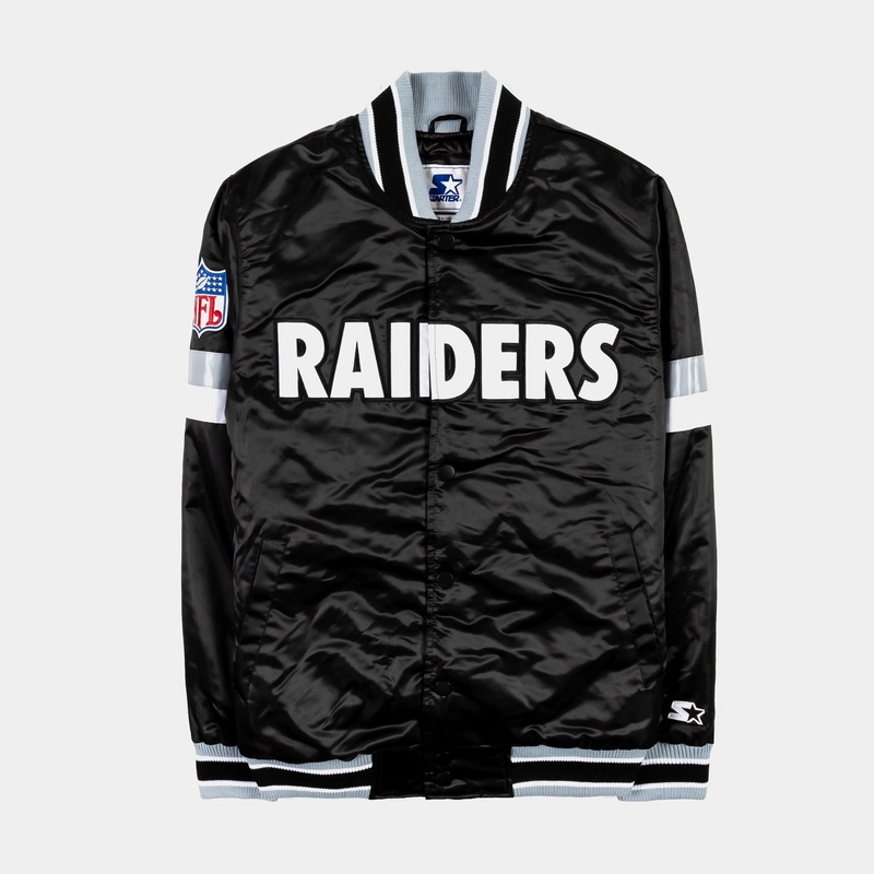 Exclusive Las Vegas Raiders Home Game Varsity Mens Jacket (Black/Grey)