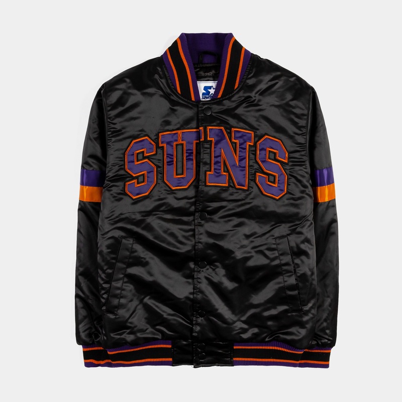 Exclusive Phoenix Suns Home Game Varsity Mens Jacket (Black/Purple)
