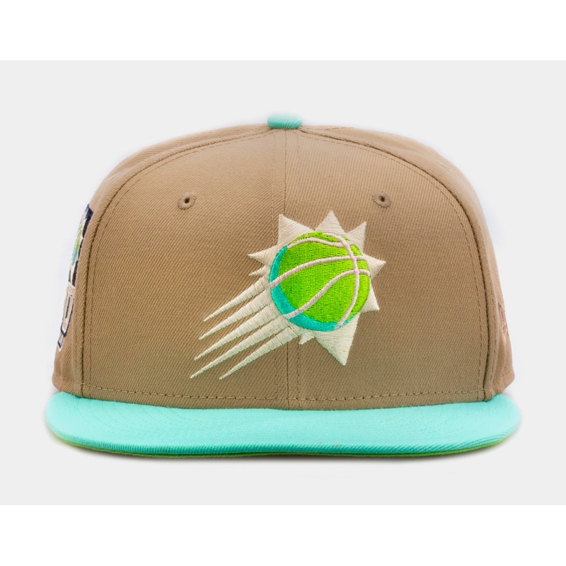 Exclusive Winter Wonderland Phoenix Suns 59Fifty Mens Fitted Hat (Beige/Blue)