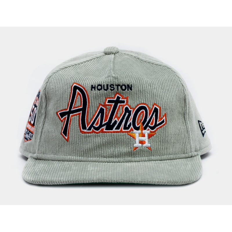 Houston Astros Corduroy Golfer Mens Hat (Grey)