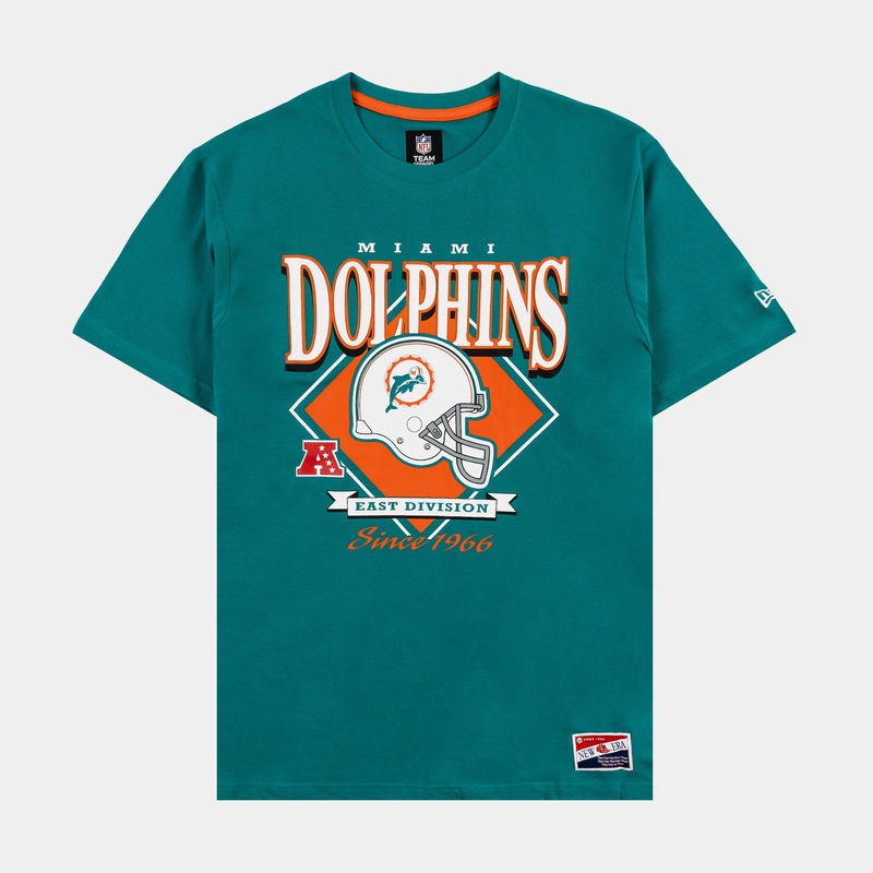 Miami Dolphins Mens Short Sleeve Shirt (Teal)