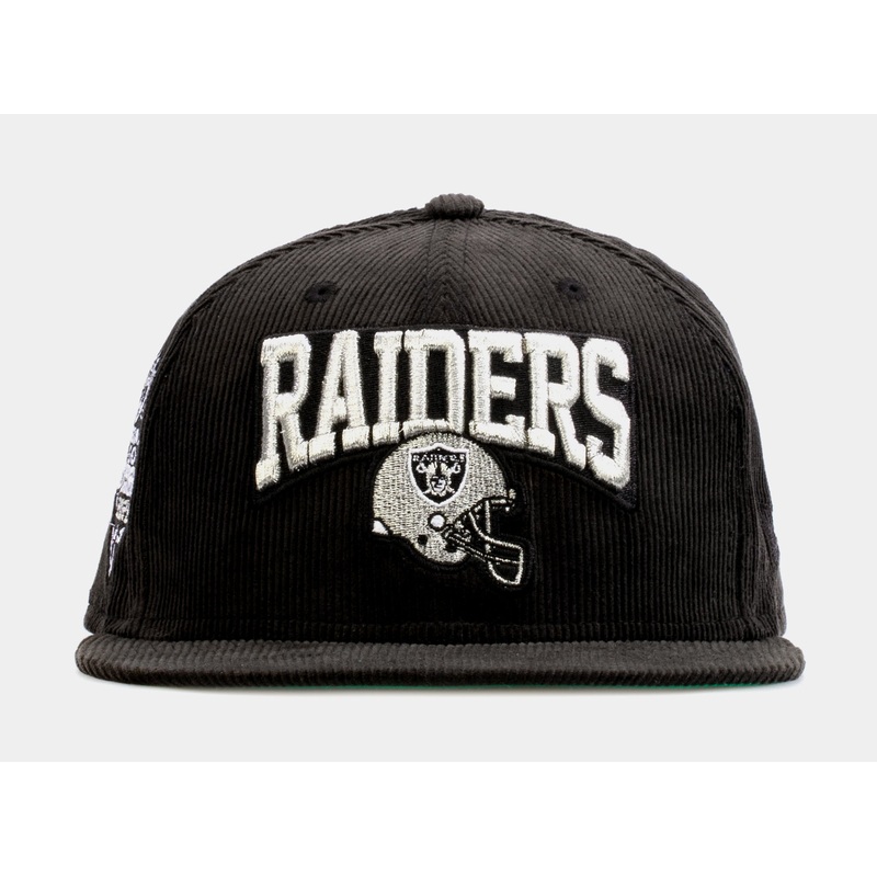 SP Exclusive Black Corduroy Las Vegas Raiders 59Fifty Mens Fitted Hat (Black)