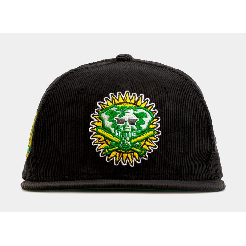 SP Exclusive Black Corduroy Oakland A’s 59Fifty Mens Fitted Hat (Black)