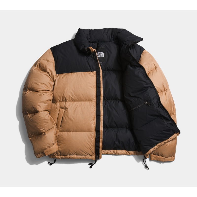 1996 Retro Nuptse Mens Jacket (Beige/Black)