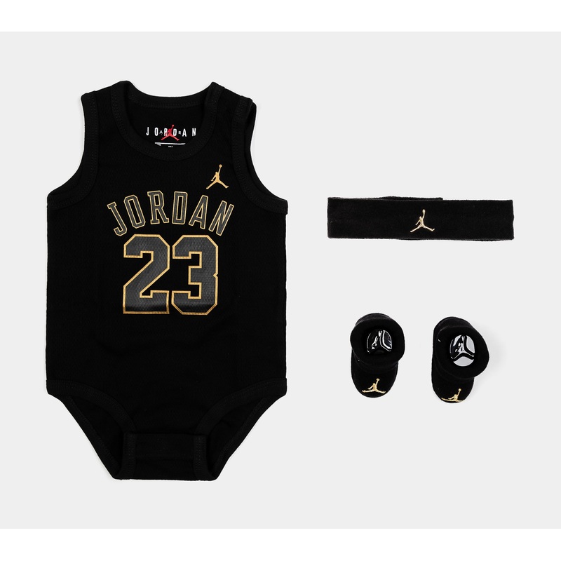 23 Jersey 3 Piece Set Infant Set (Black/Yellow)