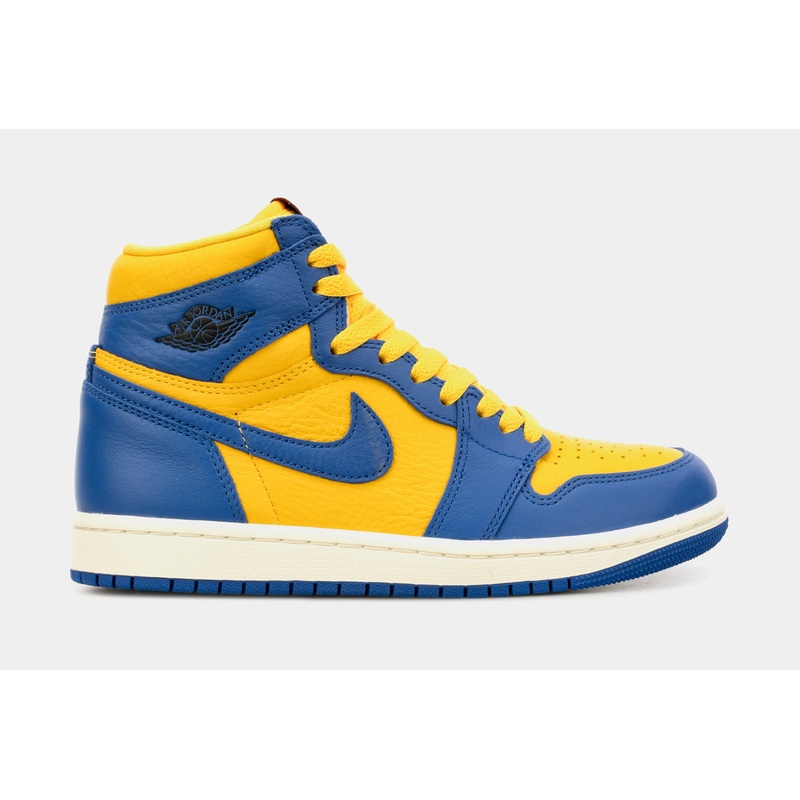 Air Jordan 1 Retro High OG Reverse Laney Womens Lifestyle Shoes (Yellow/Blue)