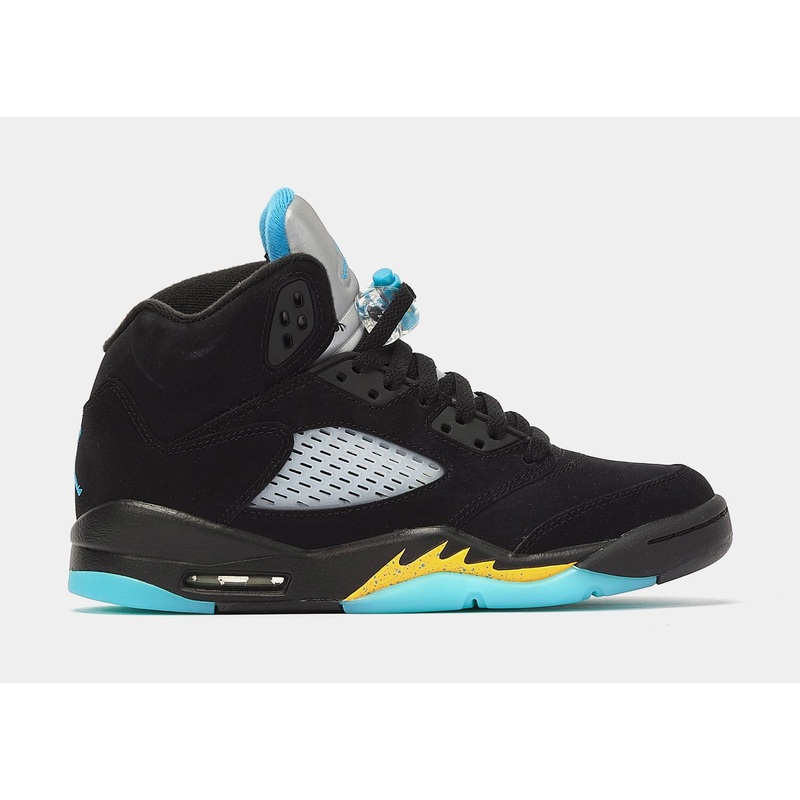 Air Jordan 5 Retro Aqua Grade School Lifestyle Shoes (Black/Aqua) Free Shipping