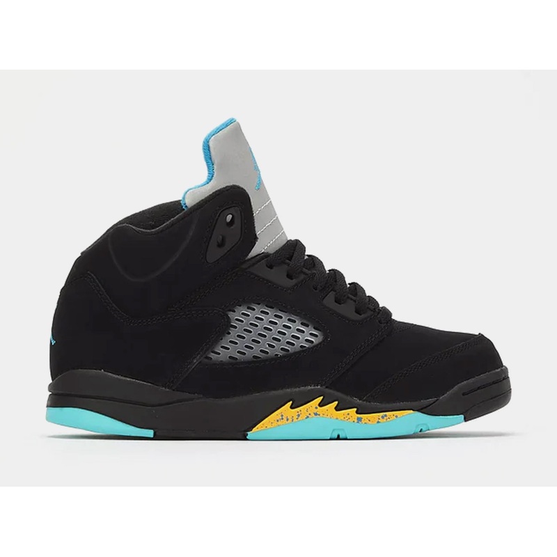 Air Jordan 5 Retro Aqua Preschool Lifestyle Shoes (Black/Blue) Free Shipping