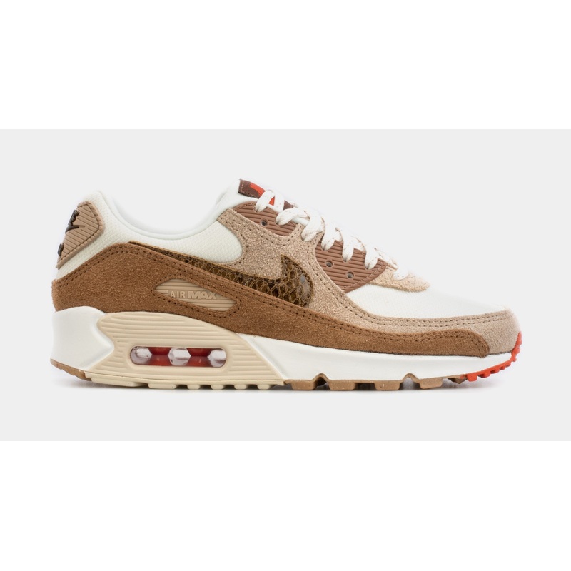 Air Max 90 SE Snakeskin Swoosh Womens Lifestyle Shoes (Brown)